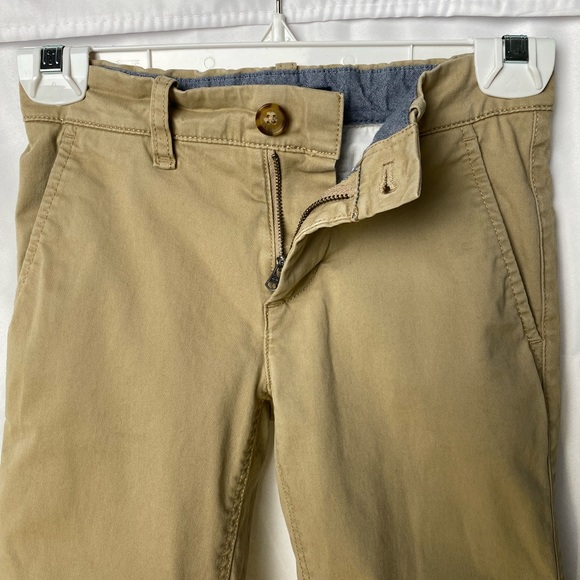 Tommy Hilfiger Pants Boys Small Sz 8 Beige Stretch Chino Khaki Slim Fit Trousers - Picture 4 of 15